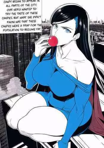 Expanding Heroine:Confronting the Virus Villain, Page 1 to 12, [FINISH] ,[Creator: HirumaDiabe, DeviantArt/Patreon], Weight gain anime girl, bbw, ssbbw, stuffing belly, SuperHero who gain a lot of weights because of a food addiction.