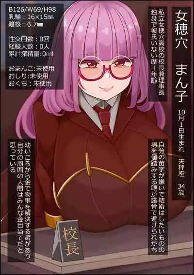 mesu benjo supotsushōjo to shōwaru toshima kōchō futatsu no chimpo ana