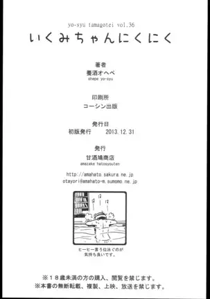 Ikumi-chan Niku Niku