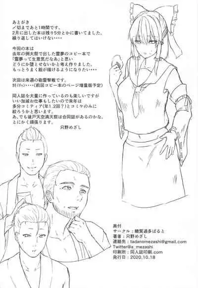 (COMIC1☆17) [Toushitu Catapult (Tadano Mezashi)] Tokubetsu Houshi Saisenkai (Touhou Project)